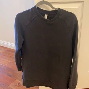 Varley black sweatshirt - long style with gold zippers on each side size small